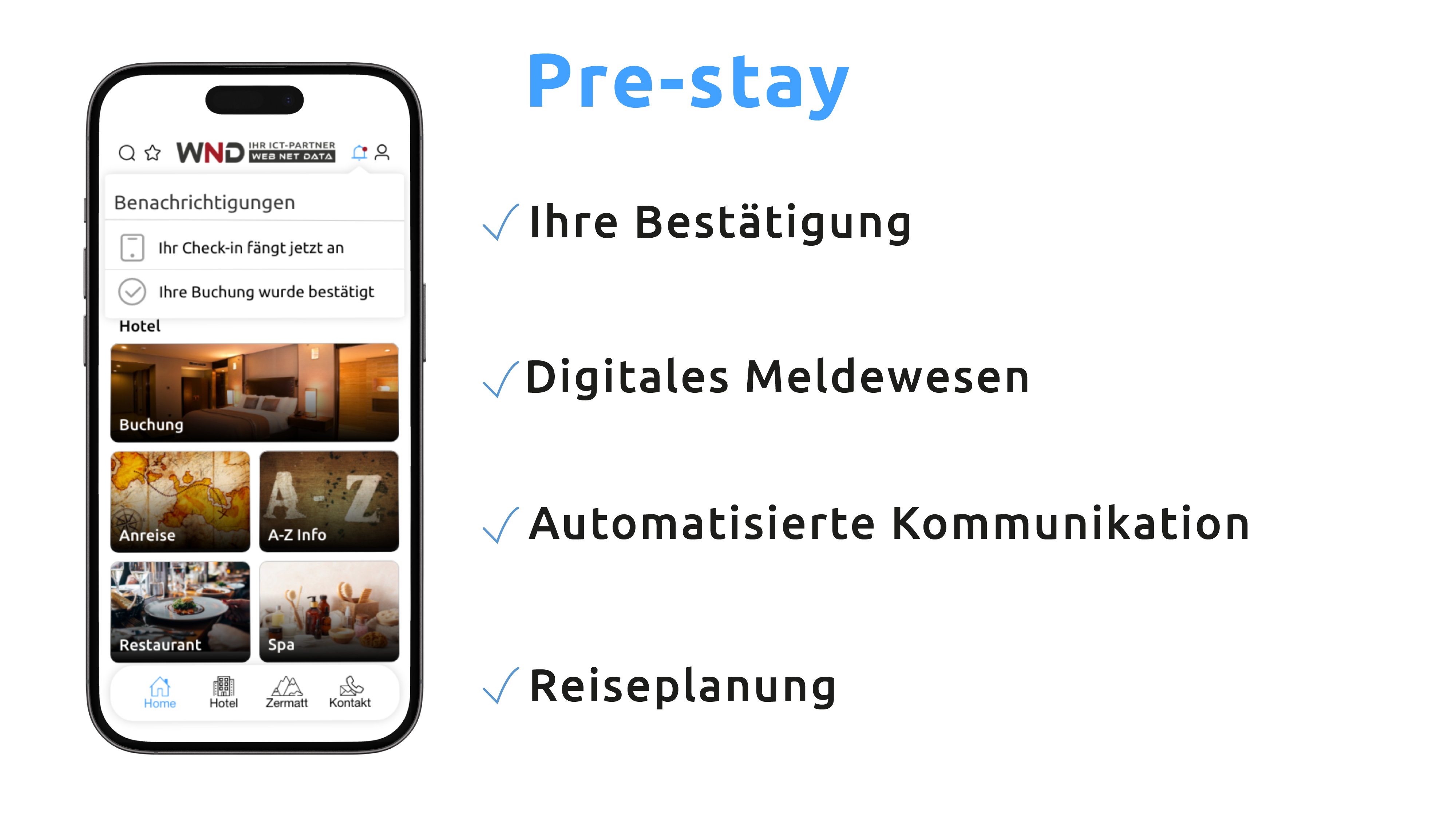 Ihre Bestätigung, Digitales Meldewesen, Automatisierte Kommunikation, Reiseplanung